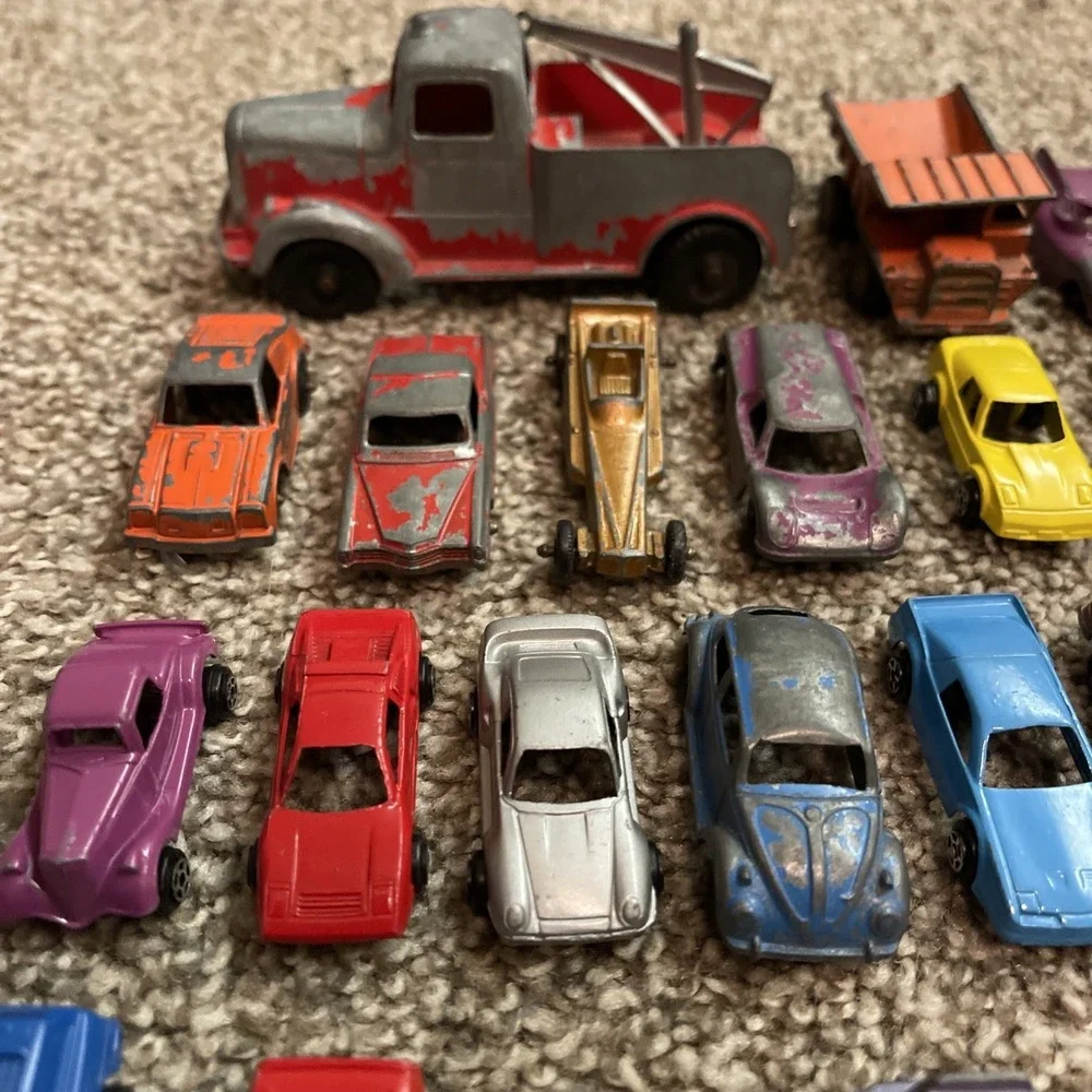 36 1950s Tootsie Toys Car Truck Lot USA Rodster Porsche Chevy Pontiac Dragster +